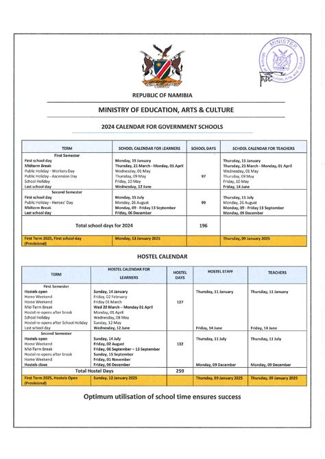 Namibian Government School Calendar 2024 - Jori Vinnie