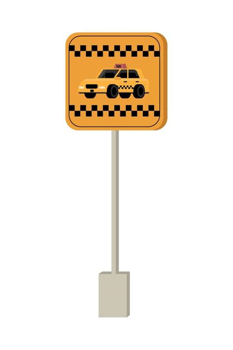 taxi sign road 10963885 Vector Art at Vecteezy