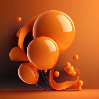 Free Orange Birthday Background