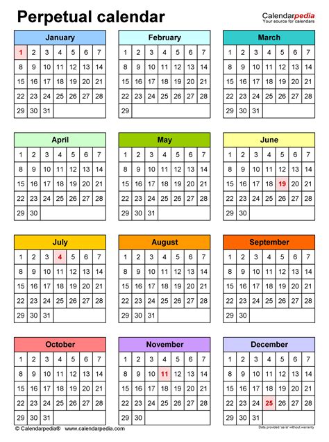 Full Year Calendar Printable