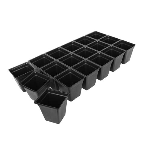 Black Plastic Garden Tray Inserts - 5 Sheets of 18 Planting Pot Cells ...