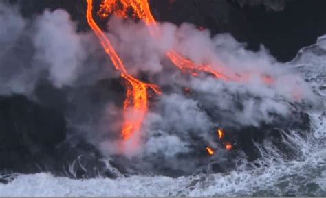 Hawaii's waterfall of lava