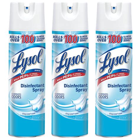 Lysol Disinfectant Spray, Crisp Linen, 19oz - Walmart.com - Walmart.com