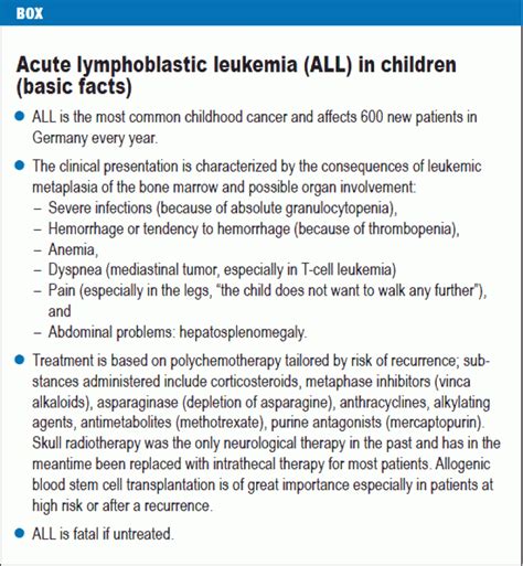 Diagnosis And Prognosis Of Acute Lymphoblastic Leukemia - Ask The Nurse Expert