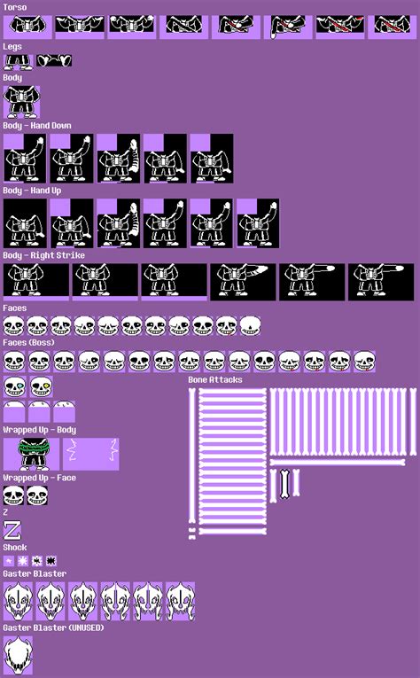 The Spriters Resource - Full Sheet View - Undertale - Sans