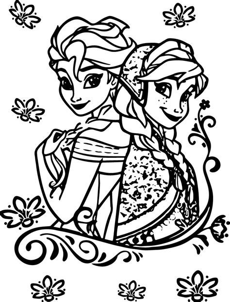 Printable Elsa And Anna Coloring Pages