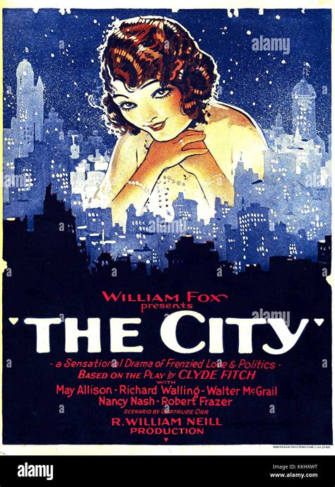 The City poster Stock Photo - Alamy