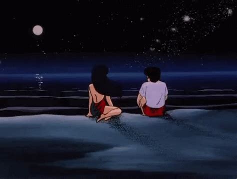 Anime Beach GIF - Anime Beach Look - Discover & Share GIFs | Anime scenery, Aesthetic gif, 90s anime