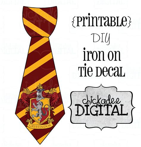 4 Wizard Stripes Printable DIY Iron On Tie by ChickadeeDigital