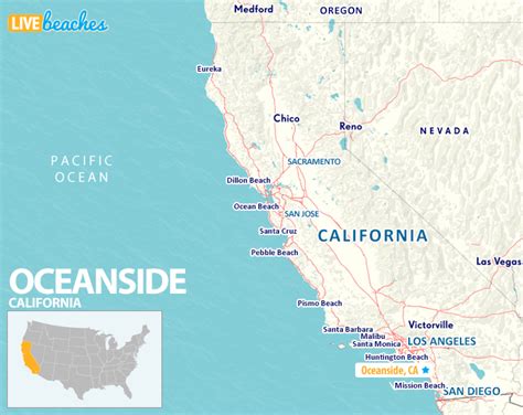 Map of Oceanside, California - Live Beaches