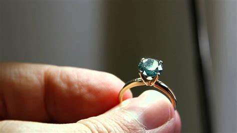 1.85 carat blue diamond solitaire - YouTube