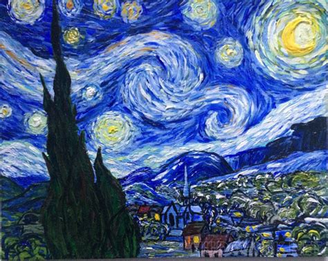 Pintura Copia de una noche Estrellada. Vincent Van Gogh. Tamaño: 25x20, Año: 2017, Precio: 24 ...