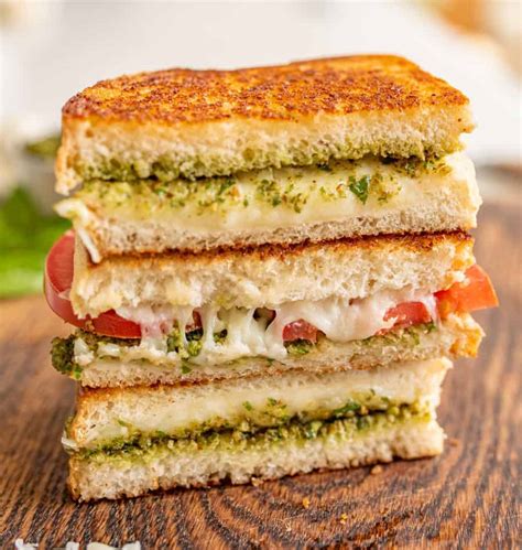 Pesto Grilled Cheese Sandwich — Bless this Mess