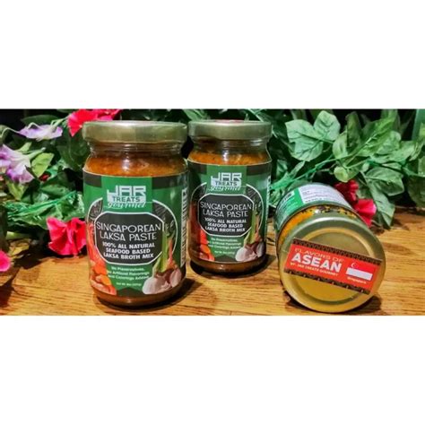 Laksa Paste 227 grams 100% All Natural Ingredients (Singaporean Laksa Mix) by Jar Treats 227g ...