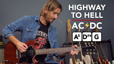 AC/DC - HIGHWAY TO HELL Guitar Lesson Tutorial Acordes - Chordify