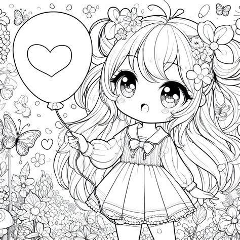 Cute Anime Girls Coloring Pages Food Coloring Pages