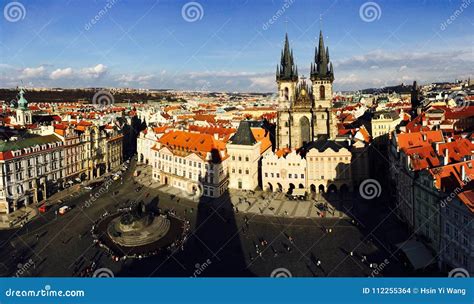 The City Overlooking from the Prague Astronomical Clock in Praha, Czech ...