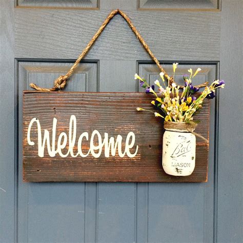 Rustic Outdoor Brown Welcome Outdoor Welcome Sign by RedRoanSigns