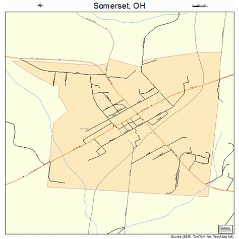 Somerset Ohio Street Map 3972977