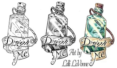 Drink me tattoo | Wonderland tattoo, Alice and wonderland tattoos, Steampunk tattoo