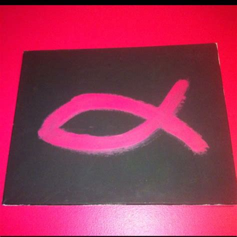 Jesus fish I painted on a canvas and hung on my wall! | Canvas crafts ...