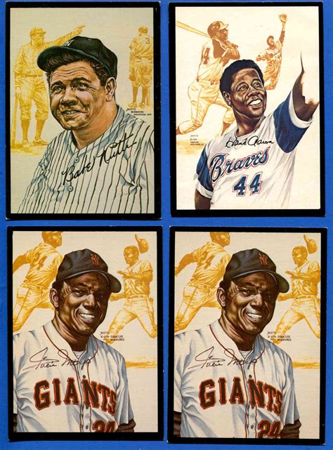 1979 Signature Miniatures ART CARD - BABE RUTH (Yankees)