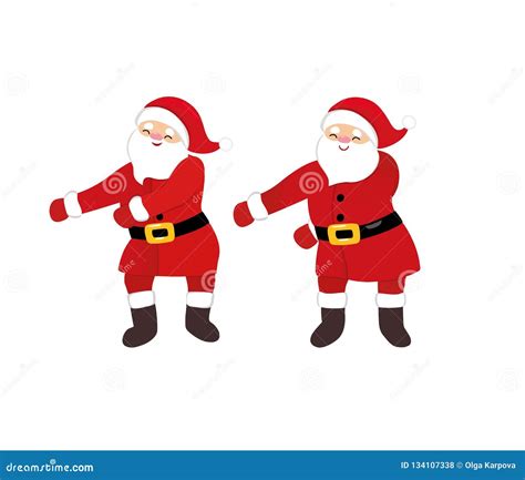 Funny Santa Dance Floss Like a Boss Meme, Quirky Cartoon Dancing Comic Character. Stock Vector ...