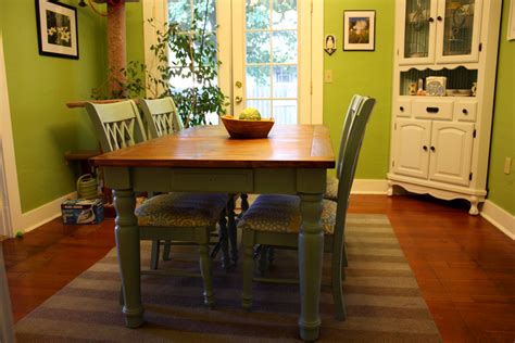 A Blue Farmhouse Dining Table