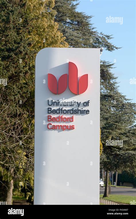 University of Bedfordshire Campus sign in Bedford, Bedfordshire, England Stock Photo - Alamy