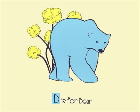 B is for Bear Alphabet Print | strawberryluna