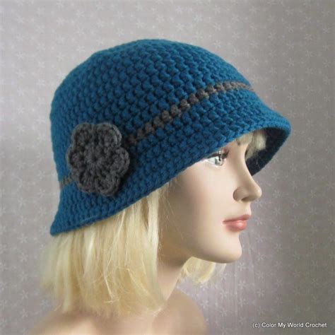 Crochet Flapper Cloche Hat Pattern Free Hattitude Color My World Crochet - crochetboxes.com ...