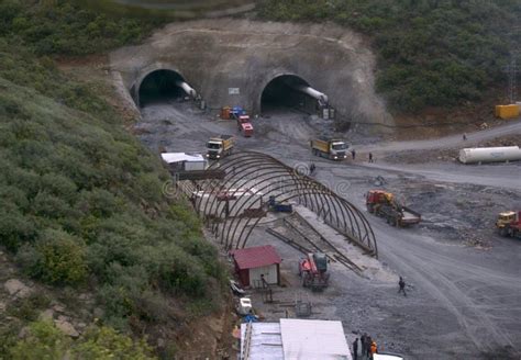 Tunnel construction site stock image. Image of industry - 94749591