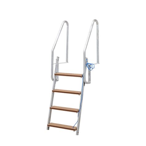 DX-B3014 Iron Angled Dock Boat Ladder with Anti-rust Anti-slip Steps-Wuyi Dexin Industry & Trade ...