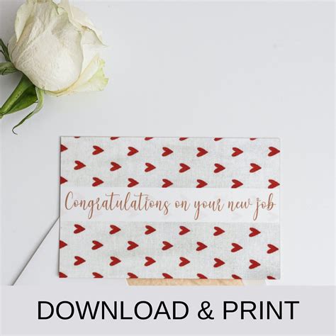 Congratulations on Your New Job Card for New Job - Etsy