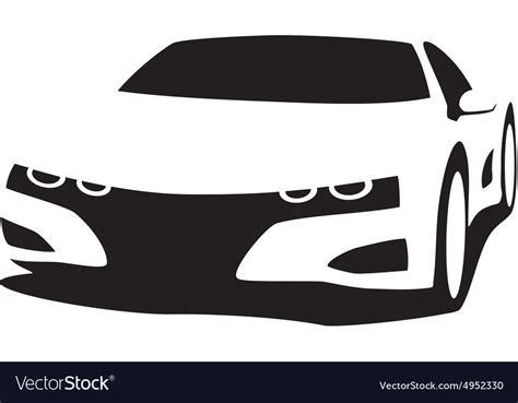 Sports car silhouette Royalty Free Vector Image