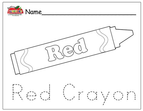 Red Crayon Coloring Page Coloring Pages