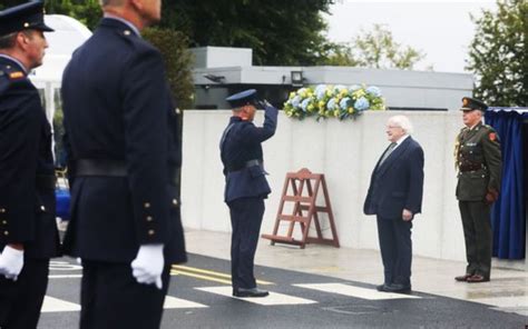 Michael D. Higgins lays wreath at refurbished Garda memorial in Dublin