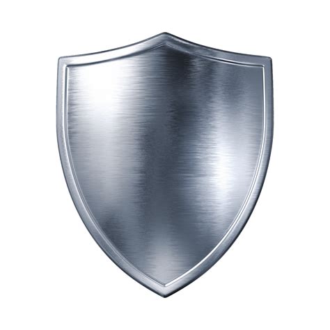 silver metal shield PNG image