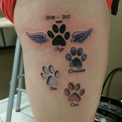 65 Best Paw Print Tattoo Meanings and Designs to Appreciate Your Pets - Best 3D Tattoos ...