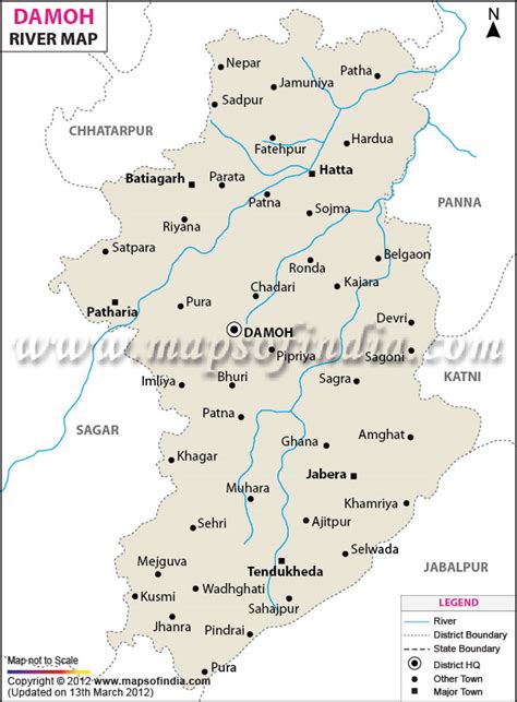 Damoh River Map