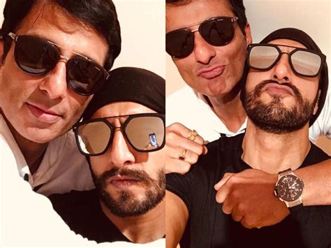 Photos: Ranveer Singh and Sonu Sood bond during a dubbing session for ...