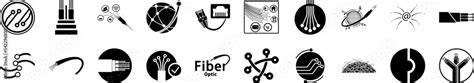 Fiber optic internet icon collections vector design Stock Vector | Adobe Stock