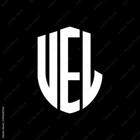 VEL letter logo design. VEL modern letter logo with black background. VEL creative letter logo ...