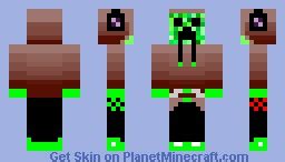 Creeper in Hoodie Skin Minecraft Skin