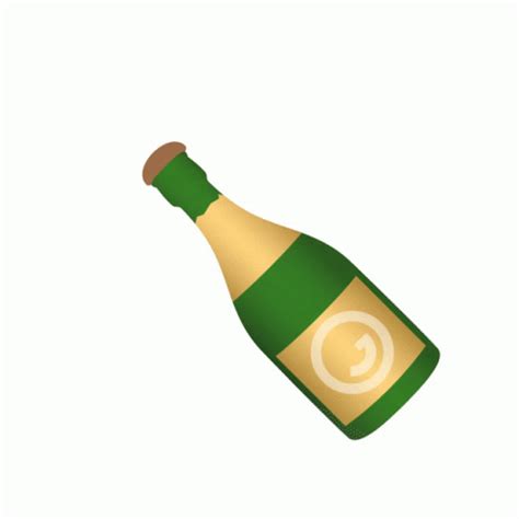 Bottle With Popping Cork Joypixels Sticker – Bottle With Popping Cork ...