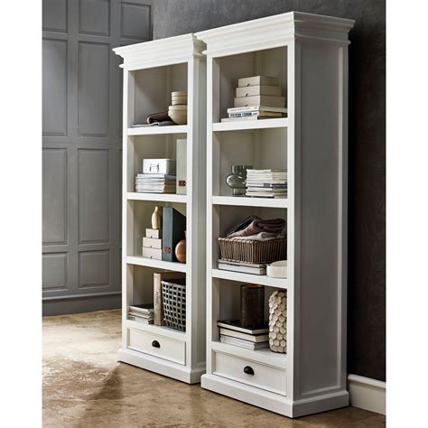 NovaSolo Halifax White Single-drawer Bookcase White Farmhouse | eBay