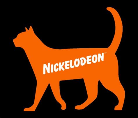 an orange cat with the word nickelodeon on it's back side