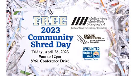 Annual FREE Shred Day Event / Ft Myers, Naples / MNMW