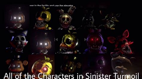 All Of The Characters In Sinister Turmoil - YouTube