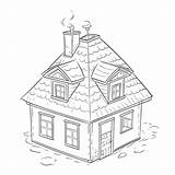 House Roof Coloring Pages sketch template